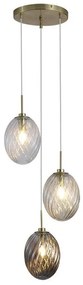 Lustra cu 3 pendule sticla colorata Whirl