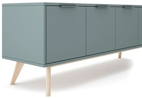 Comodă TV verde prăfuit 140x53x40 cm Pisco – Marckeric