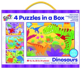 SET 4 PUZZLE-URI DINOZAURI (12, 16, 20, 24 PIESE) (1004735)