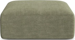 Taburet verde cu tapițerie din catifea reiată Campi – Cosmopolitan Design