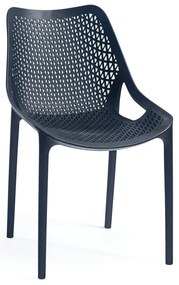 Scaun de grădină negru din plastic Bilros - Rojaplast