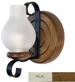 Aplica de perete rustica fabricata manual din lemn Roata WOOD-RO-AP1