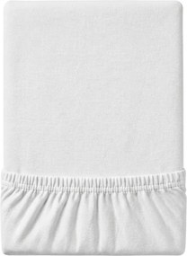 Cearsaf Jersey EXCLUSIVE cu elastic alb 140 x 200 cm