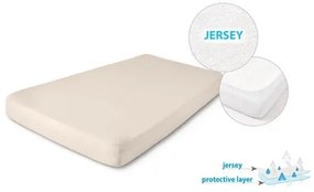 Matex Jersey cearșaf impermeabil bej deschis, 60 x120 x 10 cm, 60 x 120 cm