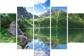 Tablou cu lac în munții Tatra (150x105 cm)