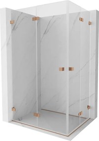 Mexen Lunar-F Duo cabină de duș pliabilă 100 x 80 cm, transparentă, cupru periat - 836-100L-080P-65-00