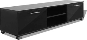 vidaXL Dulap TV, negru extralucios, 120 x 40,5 x 35 cm