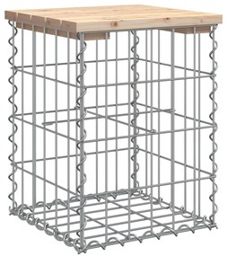 834326 vidaXL Bancă de grădină, design gabion, 33x31x42 cm, lemn masiv de pin