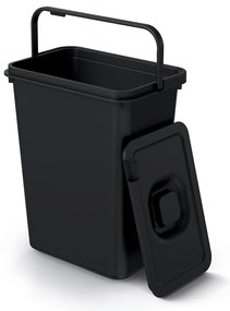Coș de gunoi suspendat, 10 l, negru