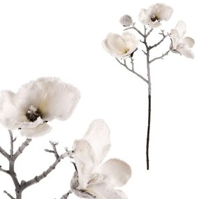 Set de flori Magnolia, 2 bucăți, alb cu zăpadă