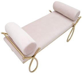 Bancheta Ribbon Pink, Mauro Ferretti, 112.5 x 49 x 53 cm, fier/poliester