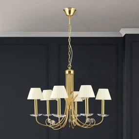 Candelabru stil clasic cu cristal K9 ARIANE 6L auriu