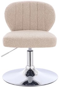 HR193N Scaun Latte Boucle cu Bază Cromata