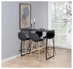 Scaun de bar gri/în culoare naturală 101 cm Wilma – Actona