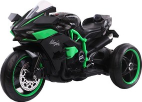 Motocicleta Electrica cu Acumulator Pentru Copii NOVOKIDS™ Ninja Trio Motocross, 3-8 ani, Max 30 kg, Cu Melodii si Lumini LED, Bluetooth, 3 Roti,
