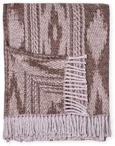 Pled din amestec de bumbac Euromant Zanzibar, 140 x 180 cm, maro