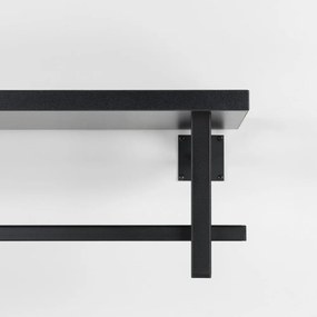 Cuier de perete negru cu raft din metal 76 cm Simplon – Spinder Design