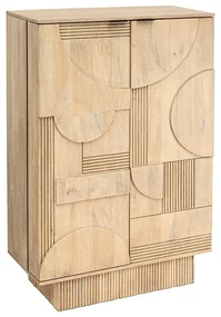 Bufet, Bar cu model optic 3D, Lemn, ART DECO 140cm