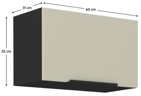 Dulap de bucătărie superior Arikona 60 GU 36 1F (cașmir + negru). 1097045