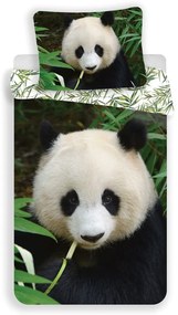 Lenjerie de pat pentru copii din bumbac pentru pat de o persoană 140x200 cm Panda – Jerry Fabrics