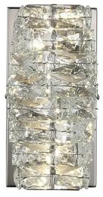 Aplica de perete metal cromat si sticla LED Modena