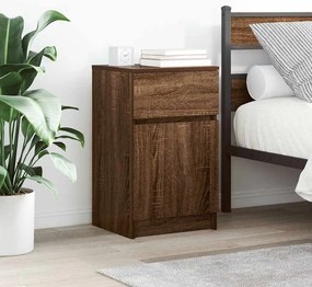 vidaXL Noptiere, 2 buc., stejar maro, 39x35x65 cm, lemn prelucrat