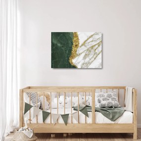 Tablou pe sticlă - Marmură verde N⁰1 (70x50 cm)
