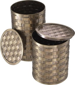 Set de 2 cutii din alama/ Accesoriu pentru masa de machiaj Lausanne vintage