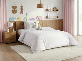 Lenjerie de pat din bumbac CALMORA albă Dimensiune lenjerie de pat: 2 buc 70 x 90 cm | 200 x 220 cm