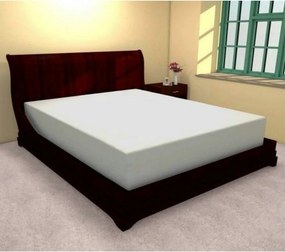 Husa pat tricot, alb, poliester, 90x200 cm