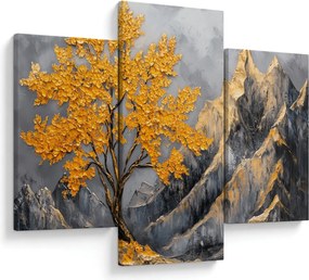 Tablou – Arbore auriu în munți (90x60 cm)
