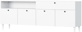 Comoda cu dulapuri si sertar DULLUM 200x75cm, alba