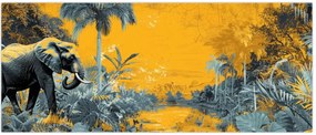 Tablou - Elefant în natură (120x50 cm)