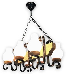 Lustră pe lanț Brilagi QUEEN 6xE14/40W/230V fag