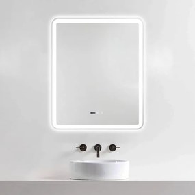 Oglindă Baie LED și Dezaburire Elit's Premium cu Senzor Touch, Lumina Rece, Caldă și Neutră, 75x90cm