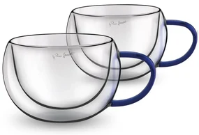 Lamart LT9113 Set de 2 pahare pentru cappuccinoVaso, 270 ml, albastru
