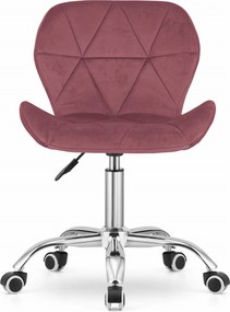 OFERTA Scaun de birou roz inchis AVOLA VELVET II. calitate
