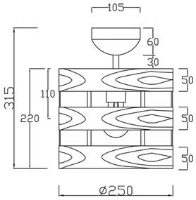 Lustră încastrată DUNCAN 1xE27/40W/230V Trio