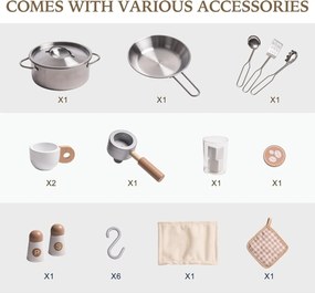 Bucatarie copii din lemn moderna alba