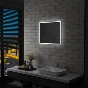 Oglinda cu LED de perete pentru baie, 60 x 50 cm 1, 60 x 50 cm