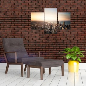 Tablou apusului de soare deasupa orașului (90x60 cm)