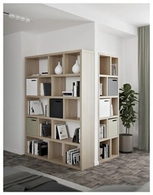 Bibliotecă în culoare naturală cu aspect de lemn de stejar 150x198 cm Berlin – TemaHome