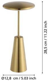 Lampă LED dimabilă de exterior Eglo 900923 PICCOLA 2,8W/5V 5200mAh IP54 auriu