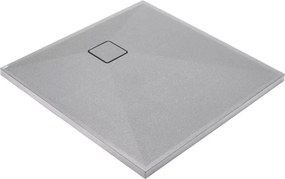 Cadita de dus patrata Deante Correo din granit gri 80x80 cm