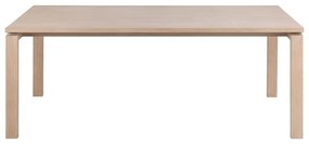Masă de dining extensibilă cu blat cu aspect de lemn de stejar 100x200 cm Linley – Actona