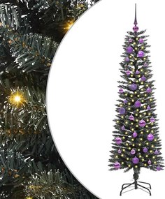 vidaXL Brad de Crăciun artificial Verde 150 cm PVC și Plastic și Oțel