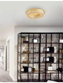 Plafoniera, Lustra LED aplicata design modern Zeffari, auriu