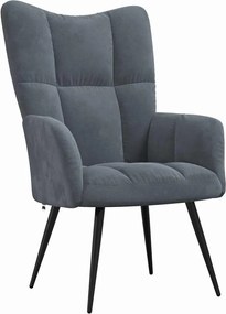 vidaXL Fotoliu de relaxare Gri închis 70 x 61 x 96,5 cm Catifea