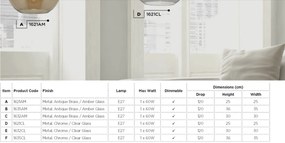 Lustra / Pendul design modern 35cm Balls chihlimbar 1635AM SRT