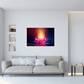 Tablou cu lotus pe apă (90x60 cm)